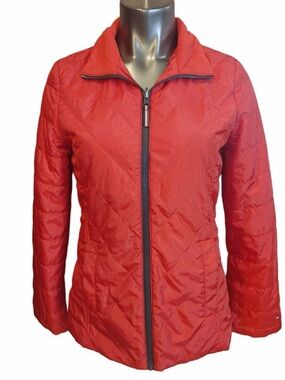 Tommy Hilfiger 3-in-1 Jacket XL Red All Weather System Coat Fleece Lined